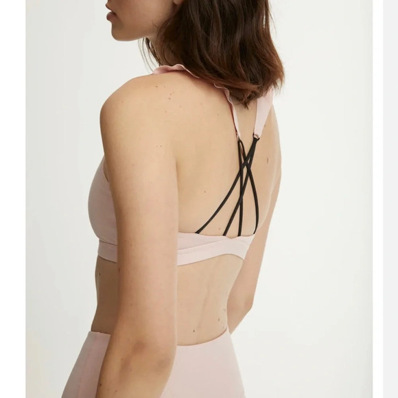 Bandier x Something Navy Ruffle Bra in Pale Blush Size Small - Picture 4 of 10